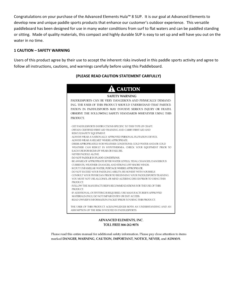 Advanced Elements AE1060 User Manual | Page 2 / 8