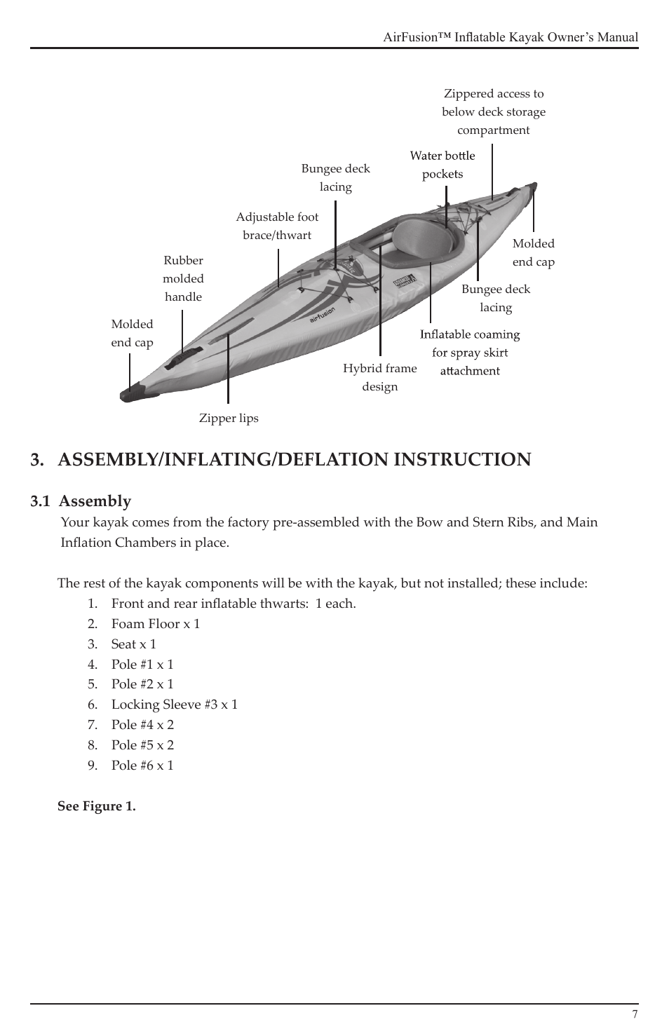 Assembly/inflating/deflation instruction | Advanced Elements AE1040 User Manual | Page 7 / 28