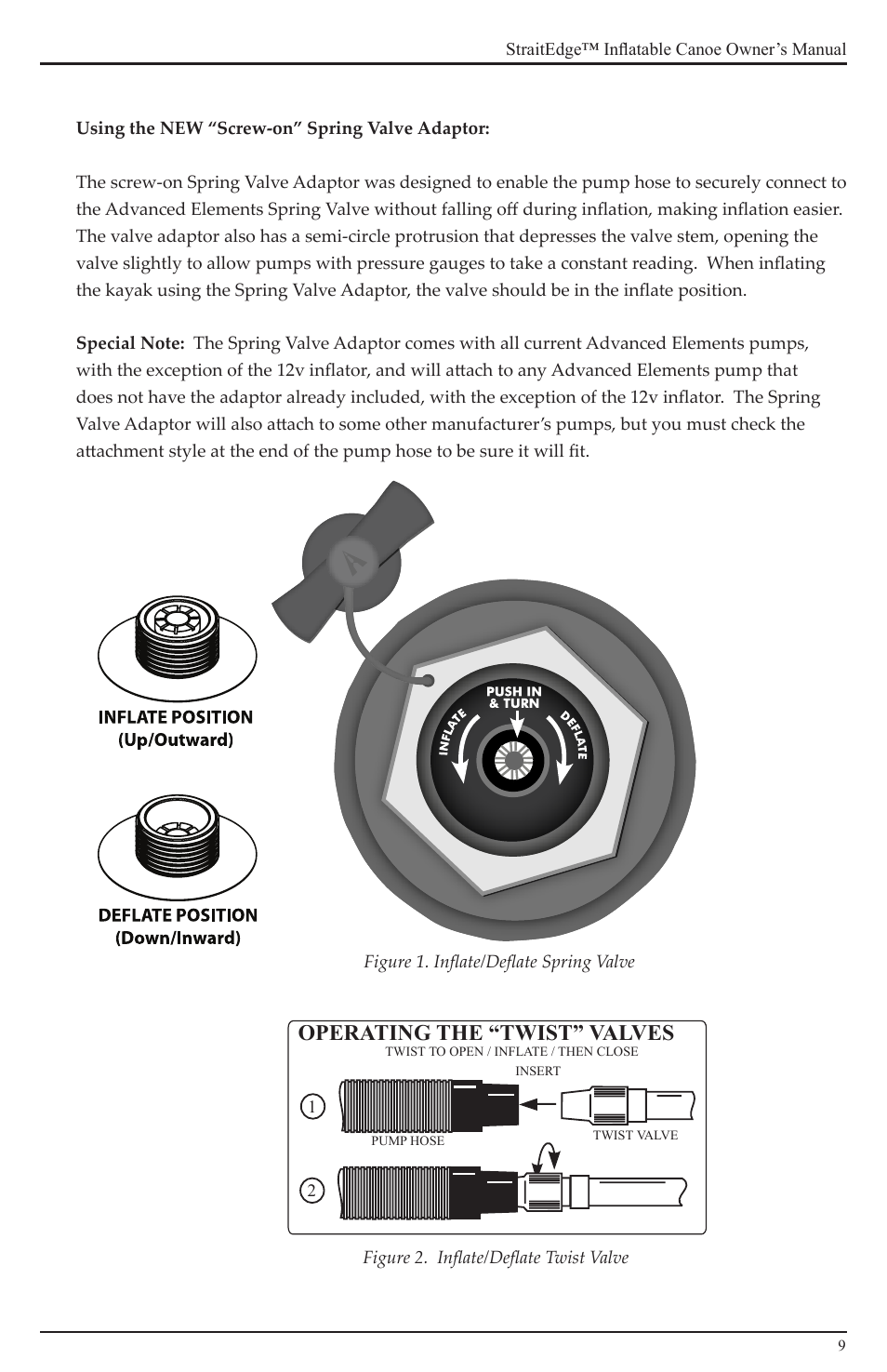 Operating the “twist” valves | Advanced Elements AE1008 User Manual | Page 9 / 20