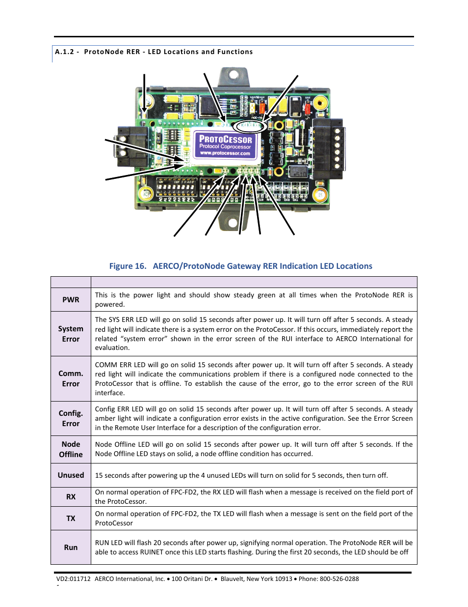 Aerco/protonode gateway, Gf-129 | AERCO ProtoNode Gateway Rev 1 (with internal LEDs) User Manual | Page 22 / 64