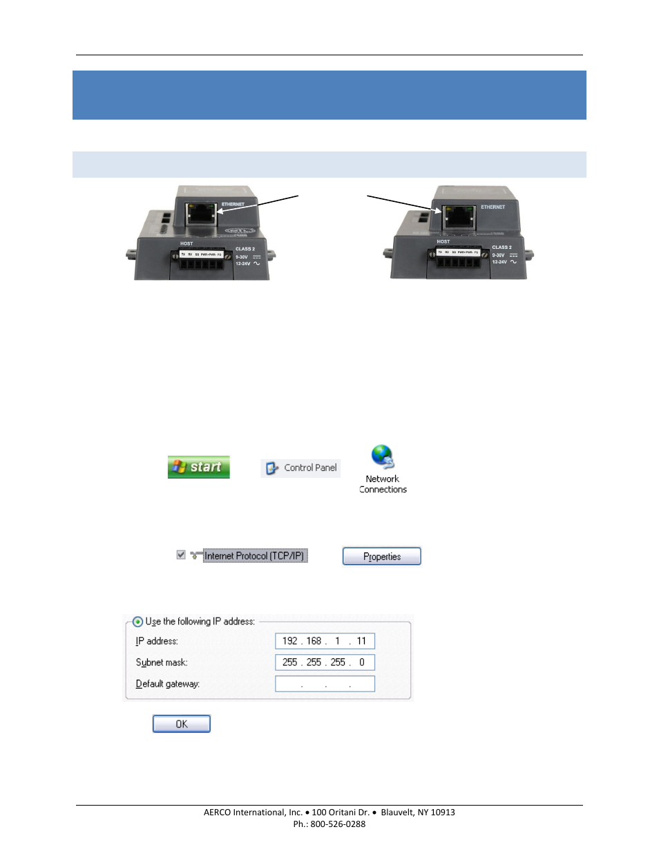 Chapter 5, For bacnet/ip, Aerco protonode gateway | AERCO ProtoNode Gateway Rev 3 (with external LEDs) User Manual | Page 28 / 126