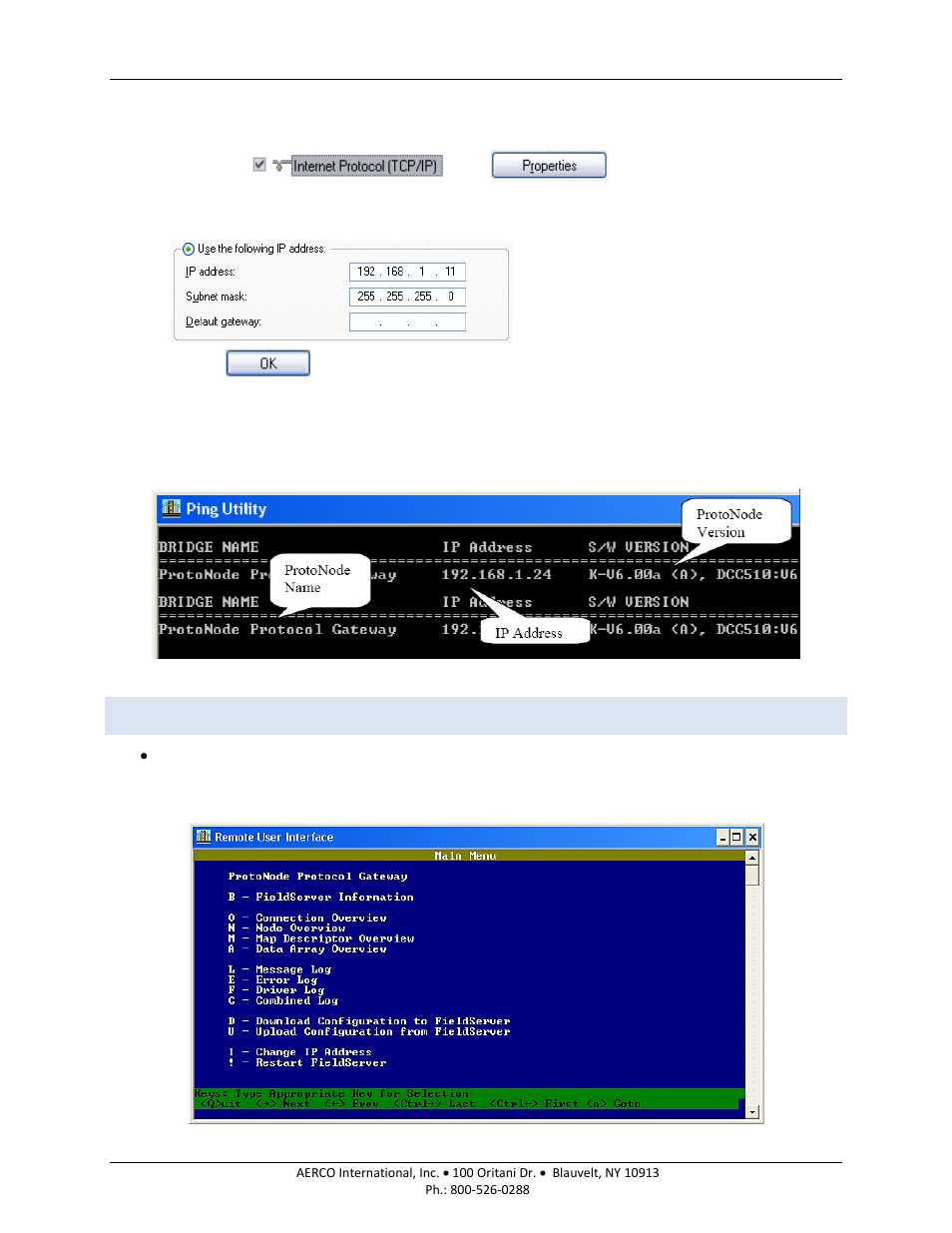 2 connect to the protonode using rui (ruinet), Connect to the protonode using rui (ruinet), Aerco protonode gateway | AERCO ProtoNode Gateway Rev 3 (with external LEDs) User Manual | Page 33 / 126