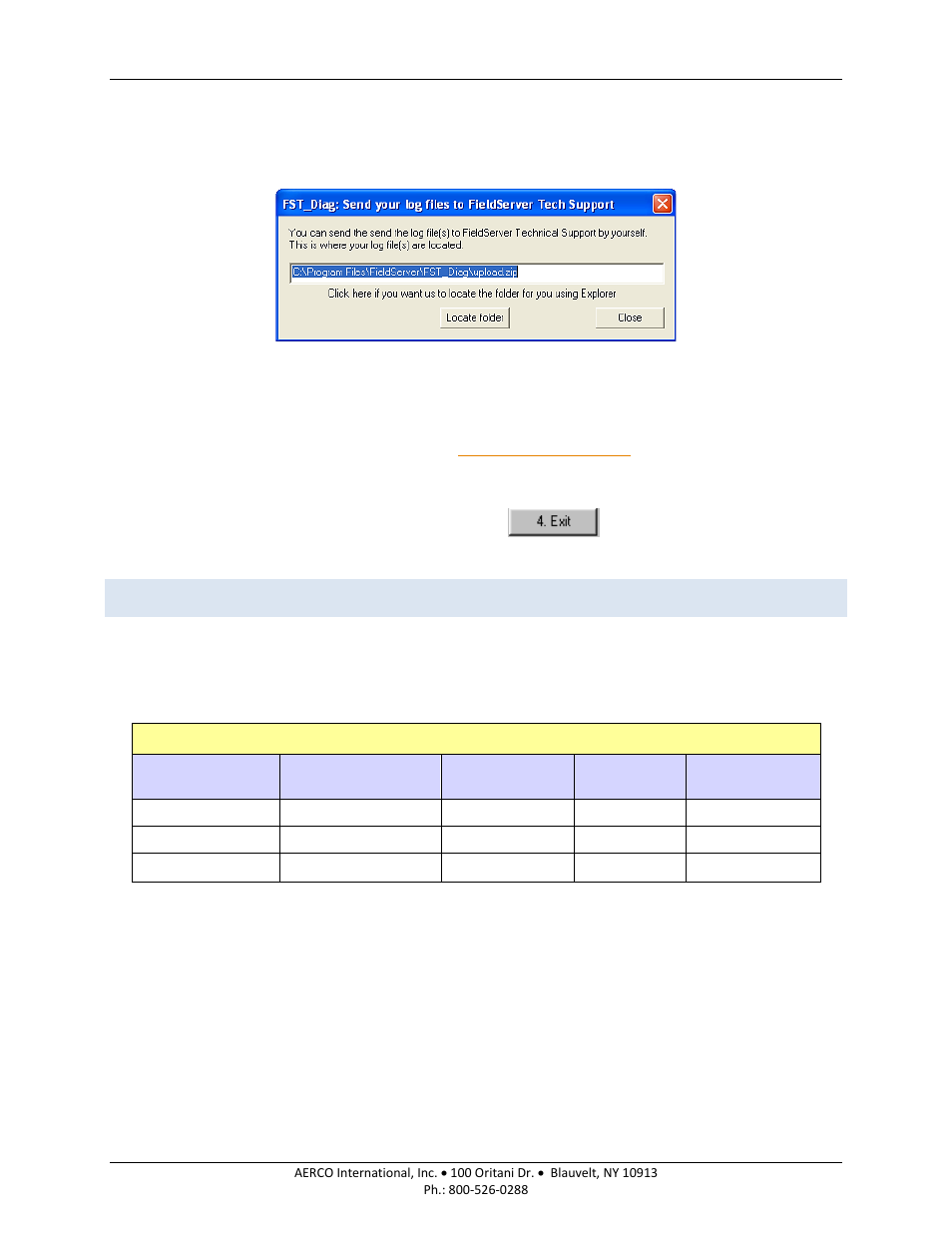3 writing setpoint to aerco devices, Writing setpoint to aerco devices, Aerco protonode gateway | Step 3: send log, Step 4: close the program | AERCO ProtoNode Gateway Rev 3 (with external LEDs) User Manual | Page 38 / 126
