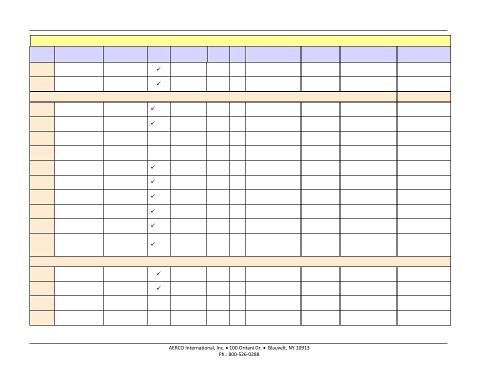 Aerco protonode gateway, User manual, Table c-4: four modulex and one acs/bms ii | AERCO ProtoNode Gateway Rev 3 (with external LEDs) User Manual | Page 87 / 126