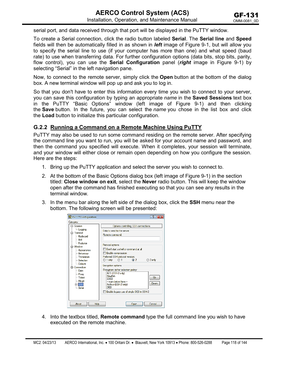 Gf-131 aerco control system (acs) | AERCO Control System (ACS) User Manual | Page 118 / 144