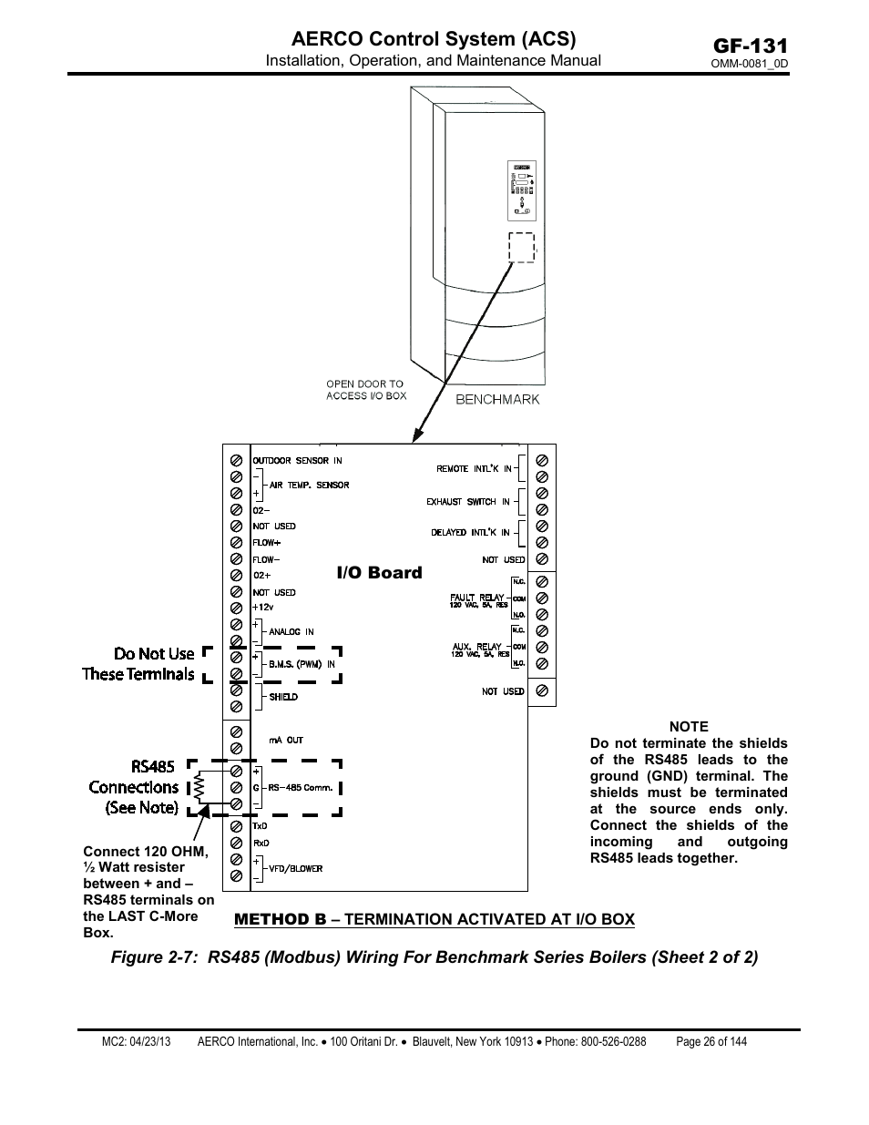 Gf-131 aerco control system (acs) | AERCO Control System (ACS) User Manual | Page 26 / 144