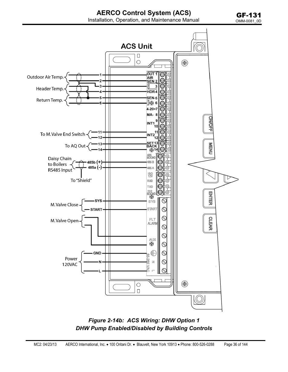 AERCO Control System (ACS) User Manual | Page 36 / 144