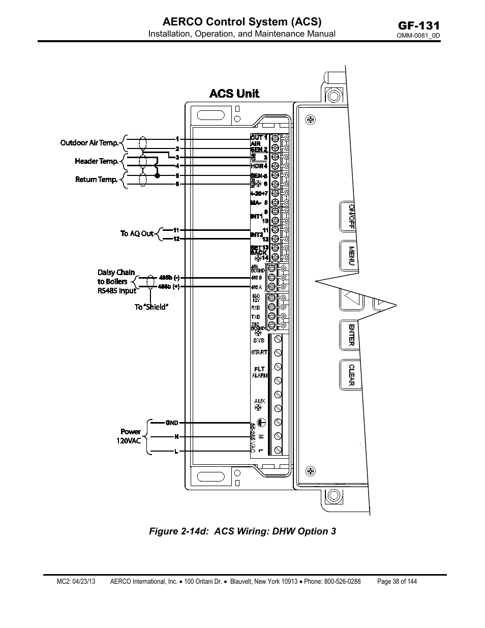 AERCO Control System (ACS) User Manual | Page 38 / 144