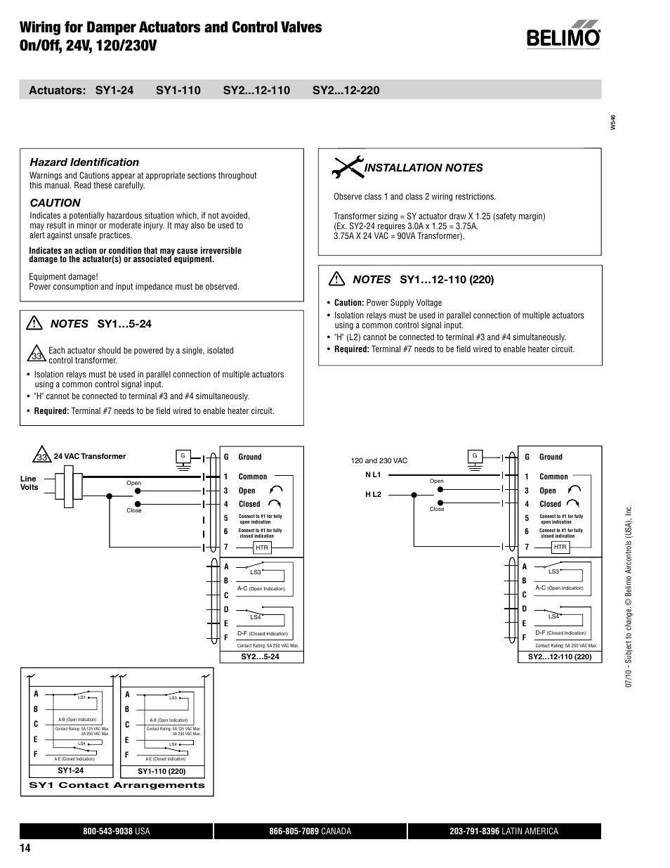 Caution | AERCO Belimo F7...HD/HDU Series Valve User Manual | Page 14 / 44