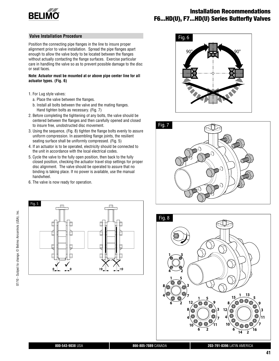 1fig. 7, Fig. 6, 1fig. 8 | AERCO Belimo F7...HD/HDU Series Valve User Manual | Page 41 / 44