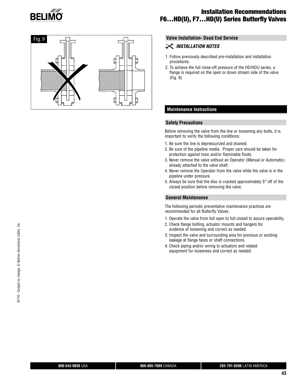 1fig. 9 | AERCO Belimo F7...HD/HDU Series Valve User Manual | Page 43 / 44