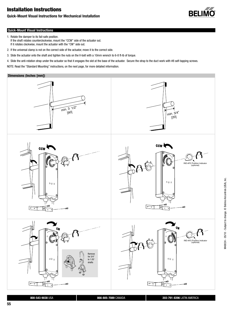 AERCO Belimo AF120-S US Actuator User Manual | 9 pages