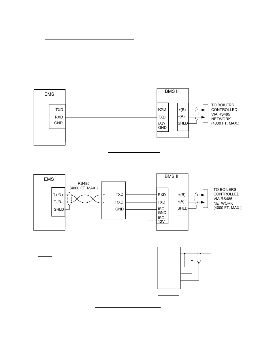 Rs232 wiring at the bms ii, Installation, 9 rs232 wiring at the bms ii | Figure 2-12. sample network connections to ems | AERCO BMS II BOILER User Manual | Page 29 / 108