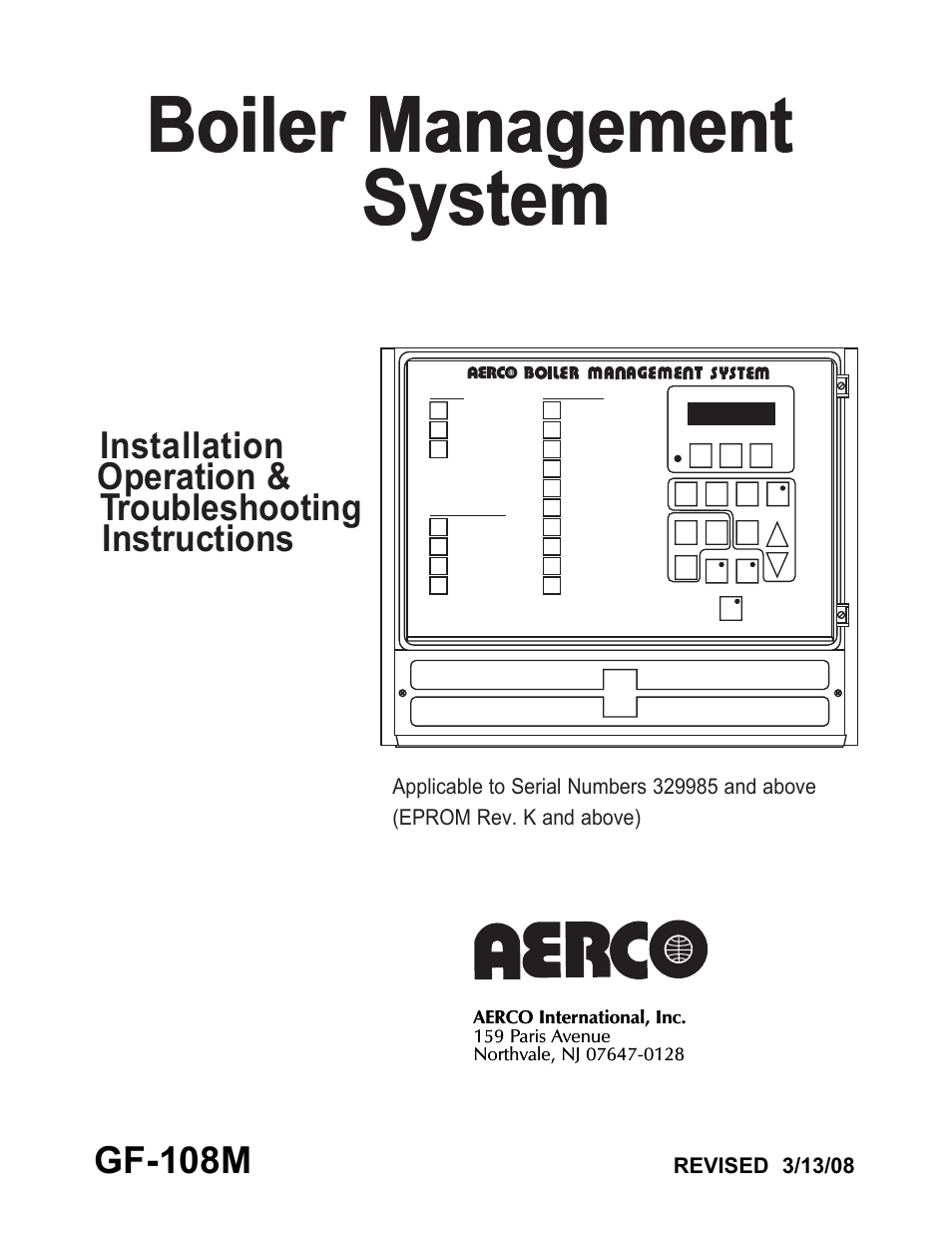 AERCO BMS 168 User Manual | 86 pages