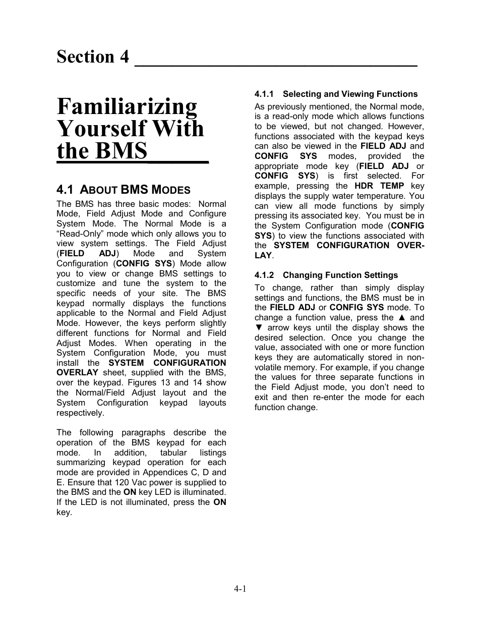 Section 4 - familiarizing yourself with the bms, Familiarizing yourself with the bms | AERCO BMS 168 User Manual | Page 27 / 86