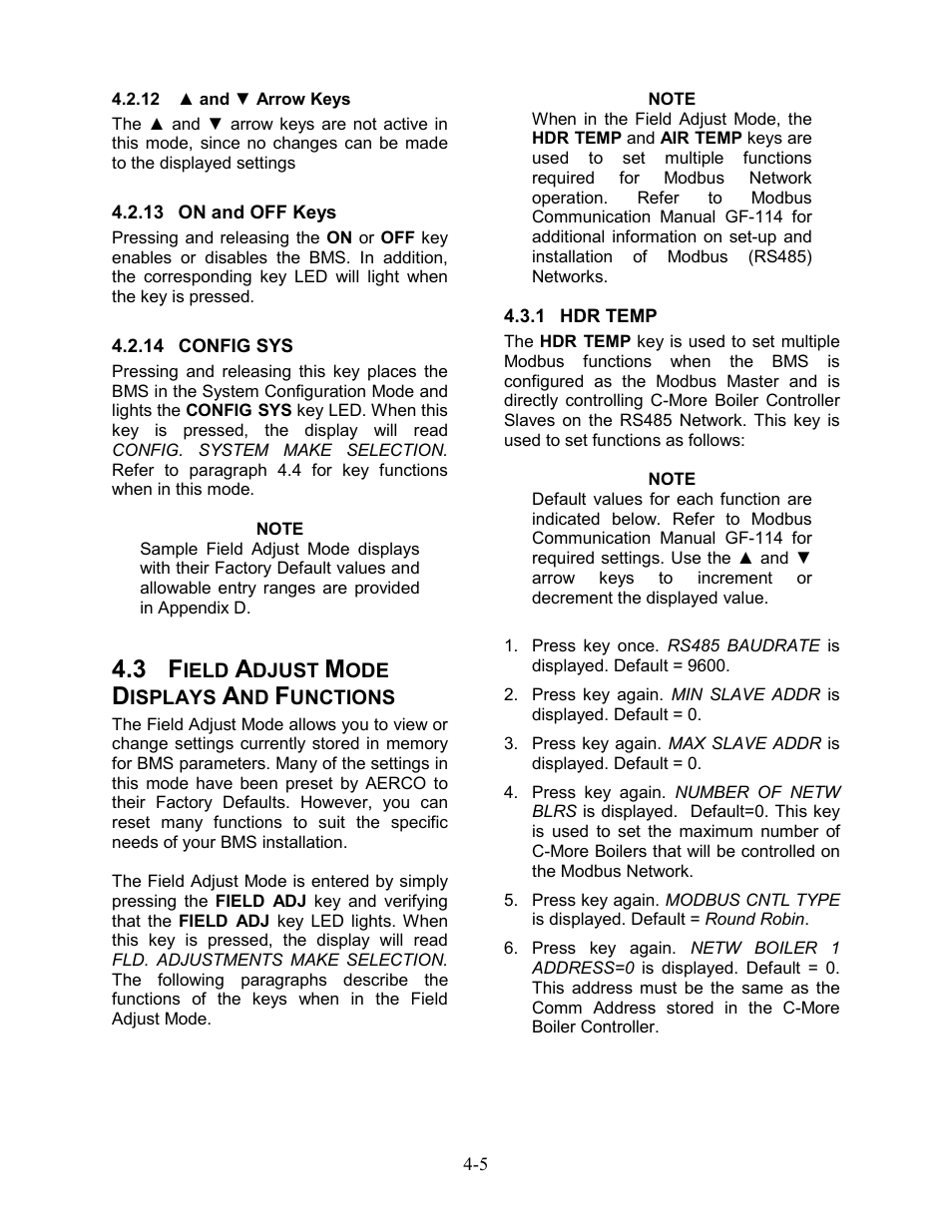 AERCO BMS 168 User Manual | Page 31 / 86