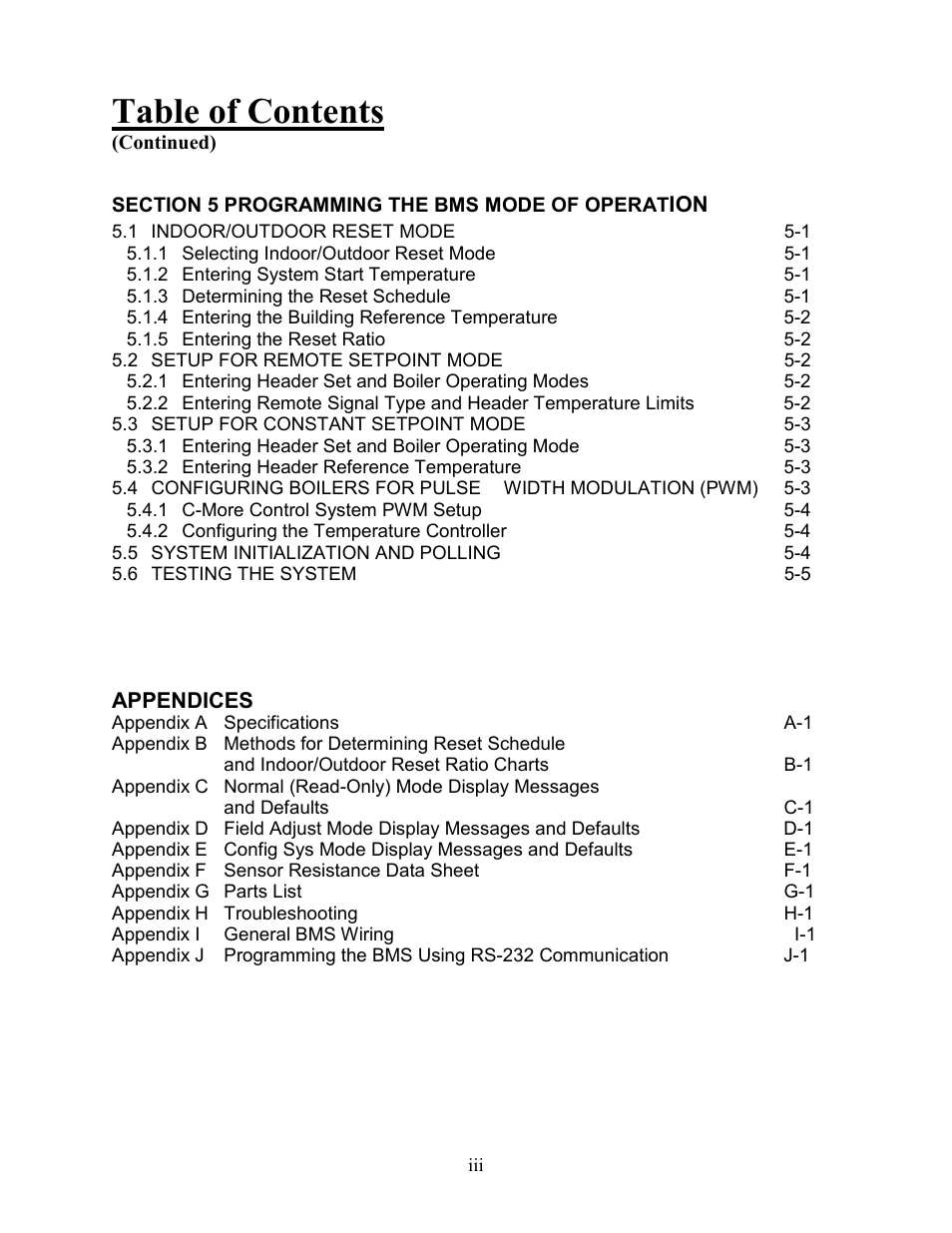 AERCO BMS 168 User Manual | Page 5 / 86