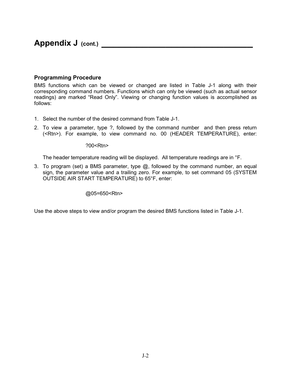 Appendix j | AERCO BMS 168 User Manual | Page 78 / 86