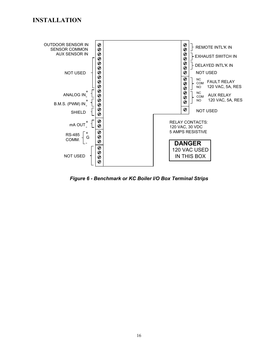 Installation, Danger | AERCO Boiler Valve Controller (BVC) PRIOR to Serial-12-840-1 User Manual | Page 16 / 35