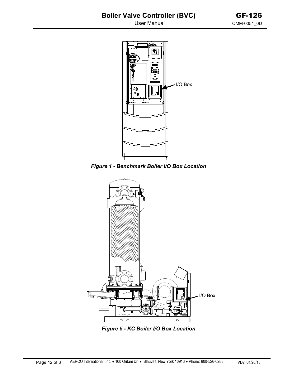 Boiler valve controller (bvc), Gf-126 | AERCO Boiler Valve Controller (BVC) User Manual | Page 12 / 38