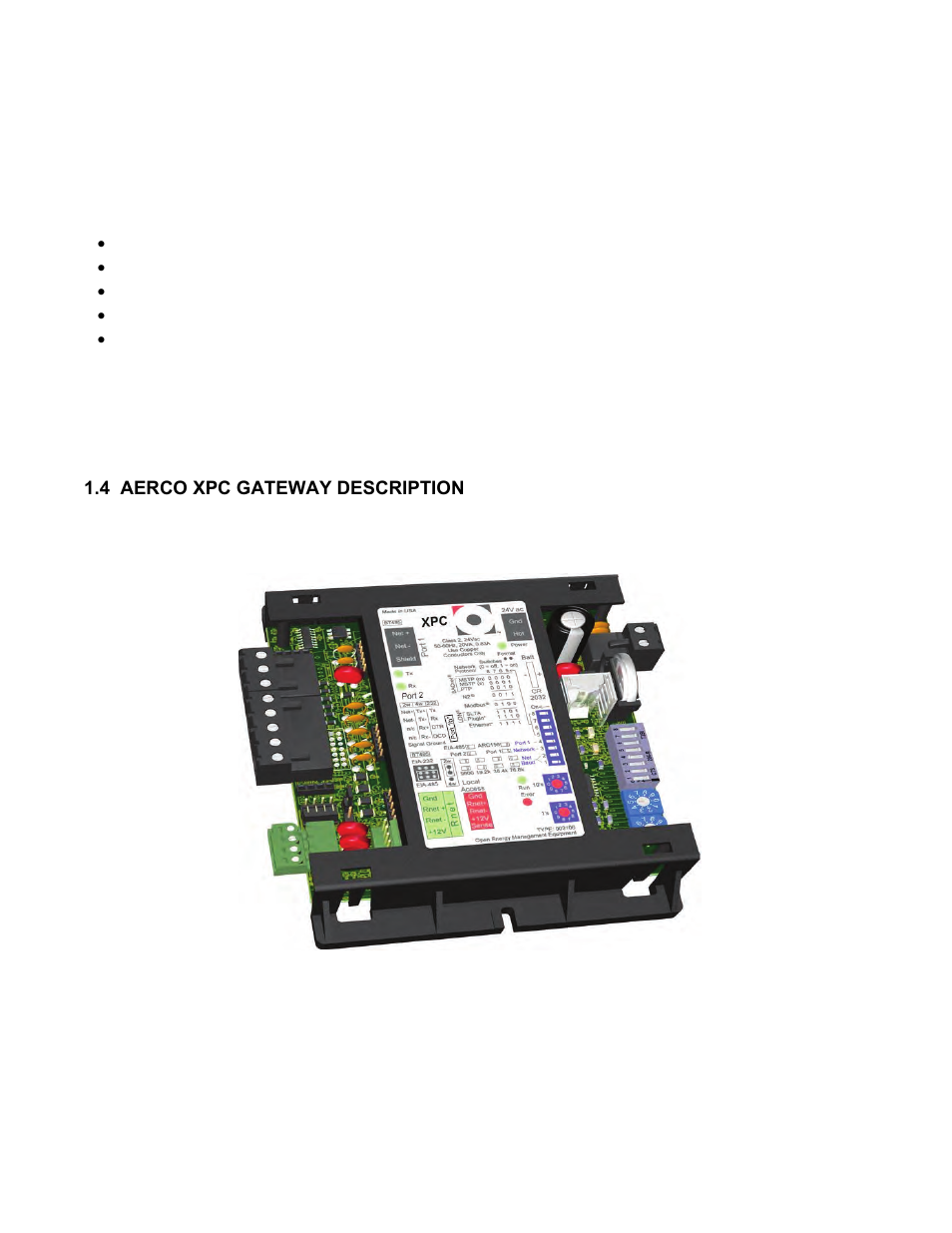 4 aerco xpc gateway description | AERCO XPC GATEWAY Communications User Manual | Page 11 / 193