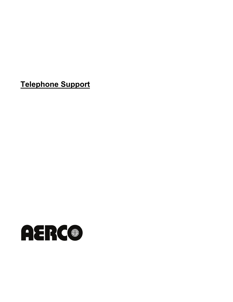 Telephone support, Gateway communications manual | AERCO XPC GATEWAY Communications User Manual | Page 2 / 193