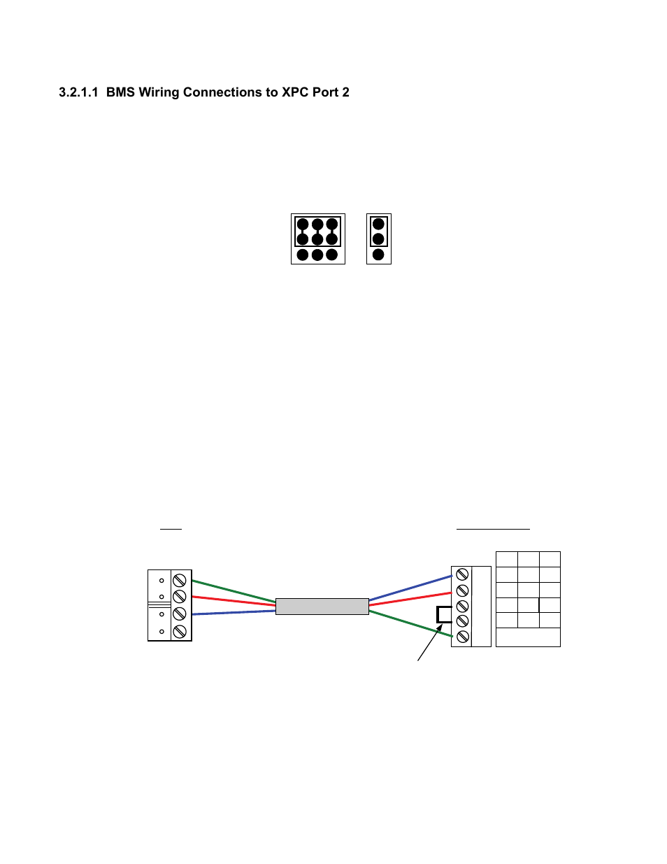 1 bms wiring connections to xpc port 2, Gf-122 aerco xpc gateway, Figure 3-4. port 2 jumper settings | Figure 3-5. port 2 wiring connections for bms | AERCO XPC GATEWAY Communications User Manual | Page 49 / 193
