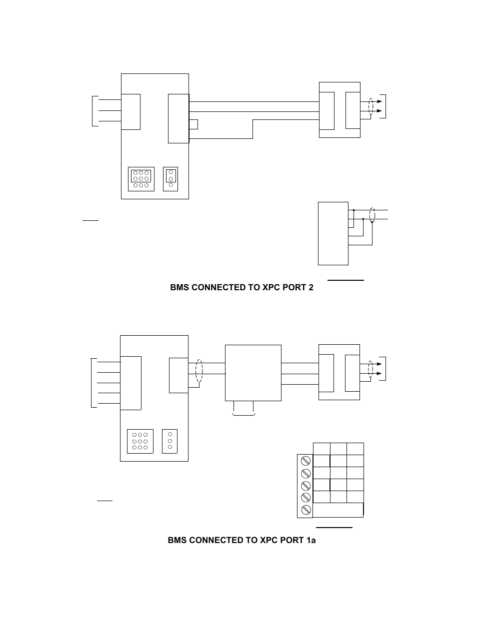 Gateway communications manual, Bms connected to xpc port 2, Bms connected to xpc port 1a | AERCO XPC GATEWAY Communications User Manual | Page 54 / 193