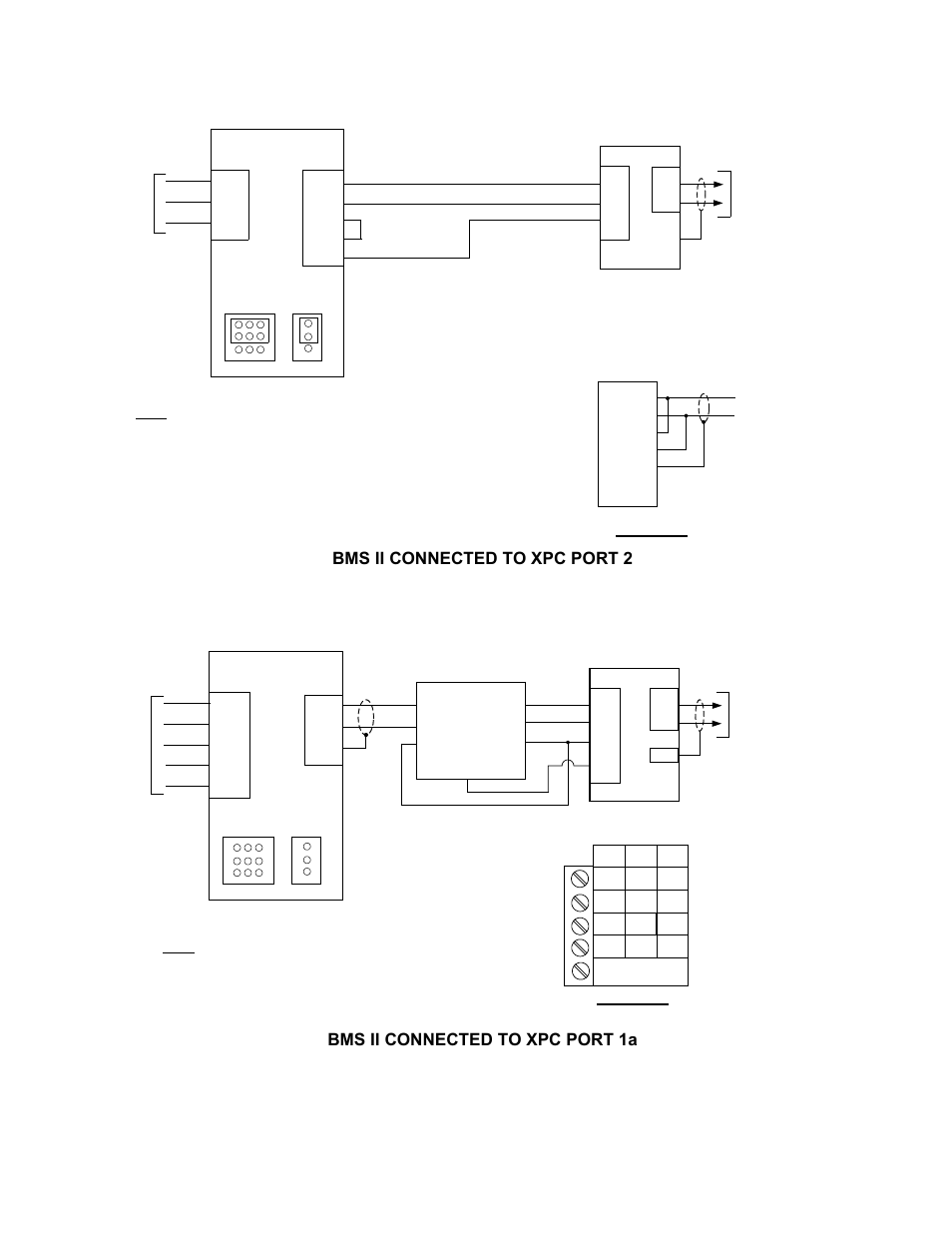 Gf-122 aerco xpc gateway, Figure 3-15. bms ii sample network diagrams, Bms ii connected to xpc port 2 | Bms ii connected to xpc port 1a | AERCO XPC GATEWAY Communications User Manual | Page 63 / 193