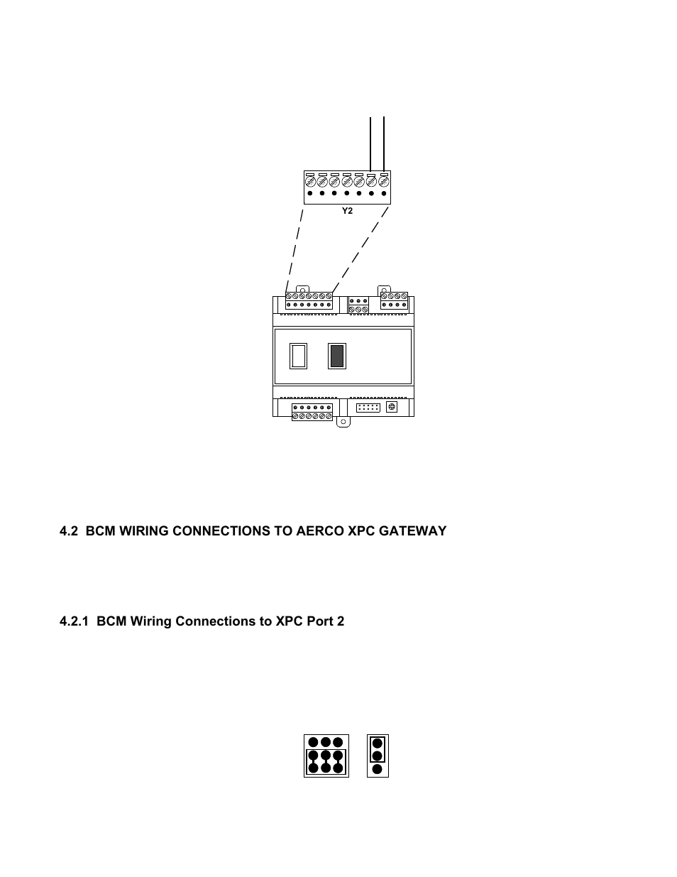 2 bcm wiring connections to aerco xpc gateway, 1 bcm wiring connections to xpc port 2, Gf-122 aerco xpc gateway | AERCO XPC GATEWAY Communications User Manual | Page 65 / 193