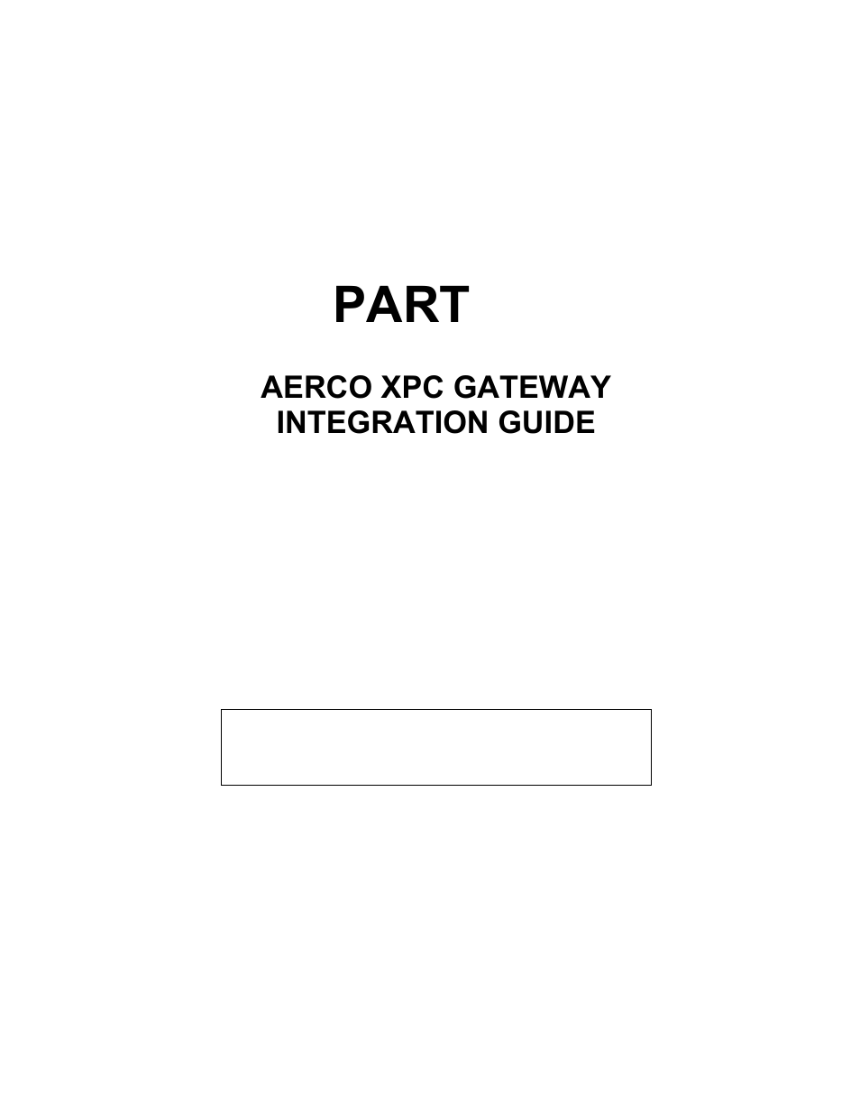 Part | AERCO XPC GATEWAY Communications User Manual | Page 73 / 193