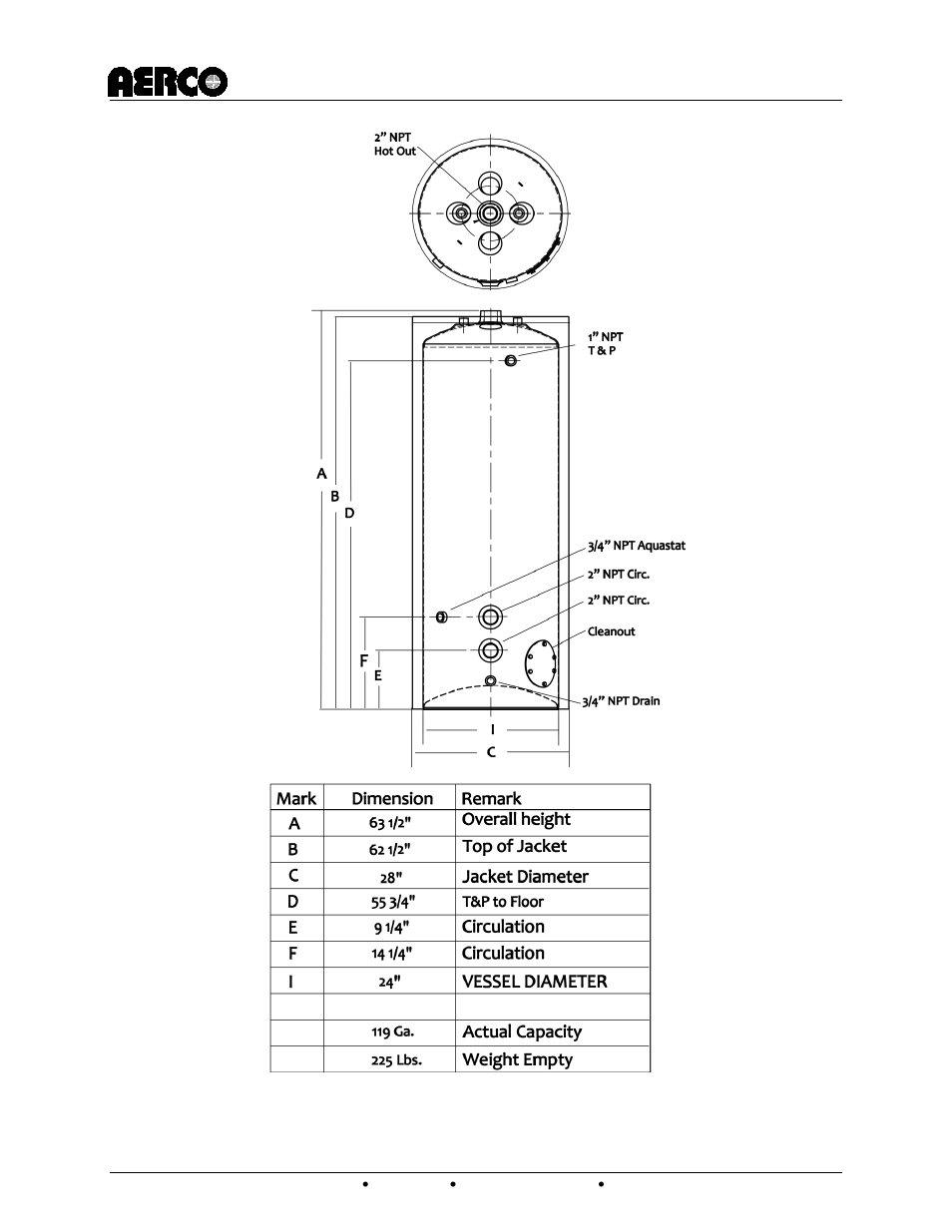 Aerco domestic water storage tank | AERCO Domestic Water Storage Tank User Manual | Page 7 / 19