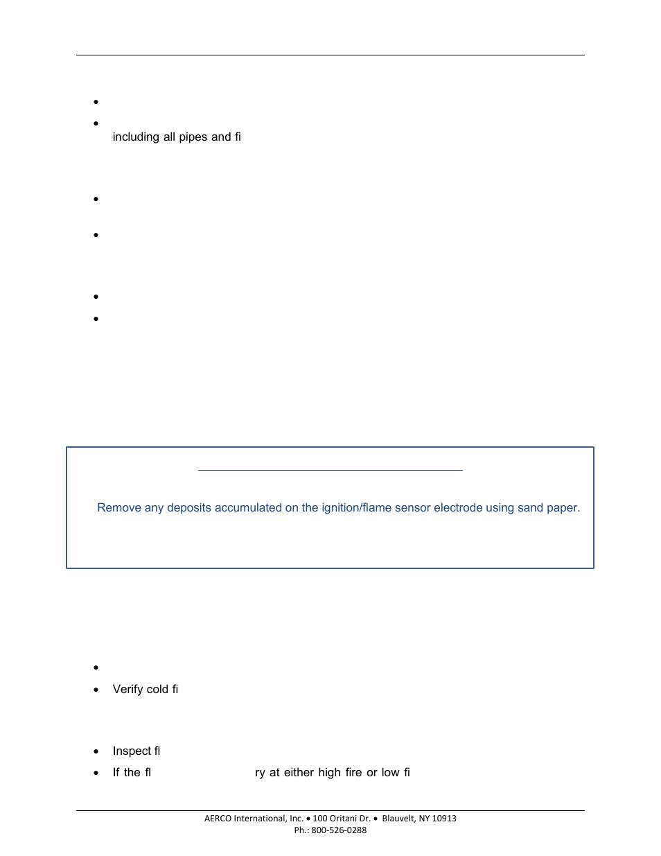 1 checking for gas leaks, 2 flue and air inlet piping inspection, 4 ignition and flame sensor inspection | 5 wiring and connections inspection, 6 performance verification inspection, 7 flame inspection, Am series boilers and water heaters | AERCO AM Series Boiler User Manual User Manual | Page 116 / 156