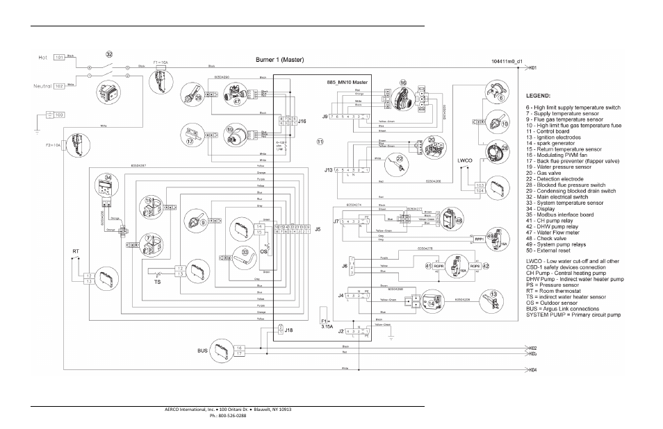 1 wiring diagram - boilers, Am series boilers and water heaters | AERCO AM Series Boiler User Manual User Manual | Page 133 / 156
