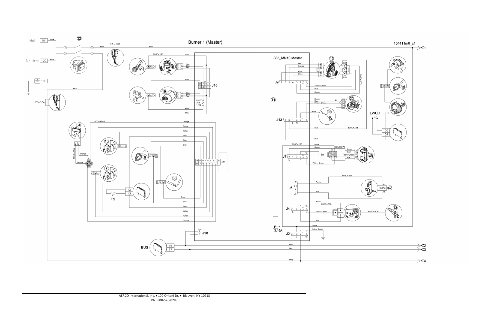 2 wiring diagram – water heaters, Am series boilers and water heaters | AERCO AM Series Boiler User Manual User Manual | Page 135 / 156