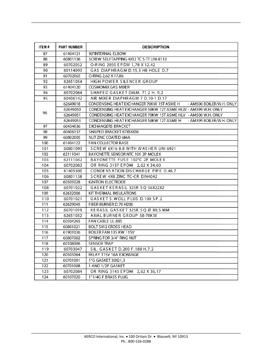 Am series boilers and water heaters | AERCO AM Series Boiler User Manual User Manual | Page 144 / 156