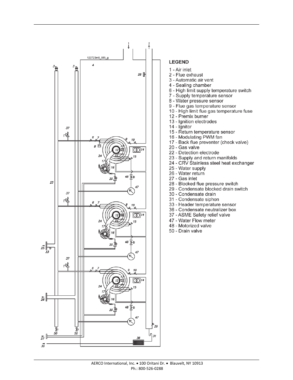 2 am 750 functional schematic, Am series boilers and water heaters | AERCO AM Series Boiler User Manual User Manual | Page 23 / 156