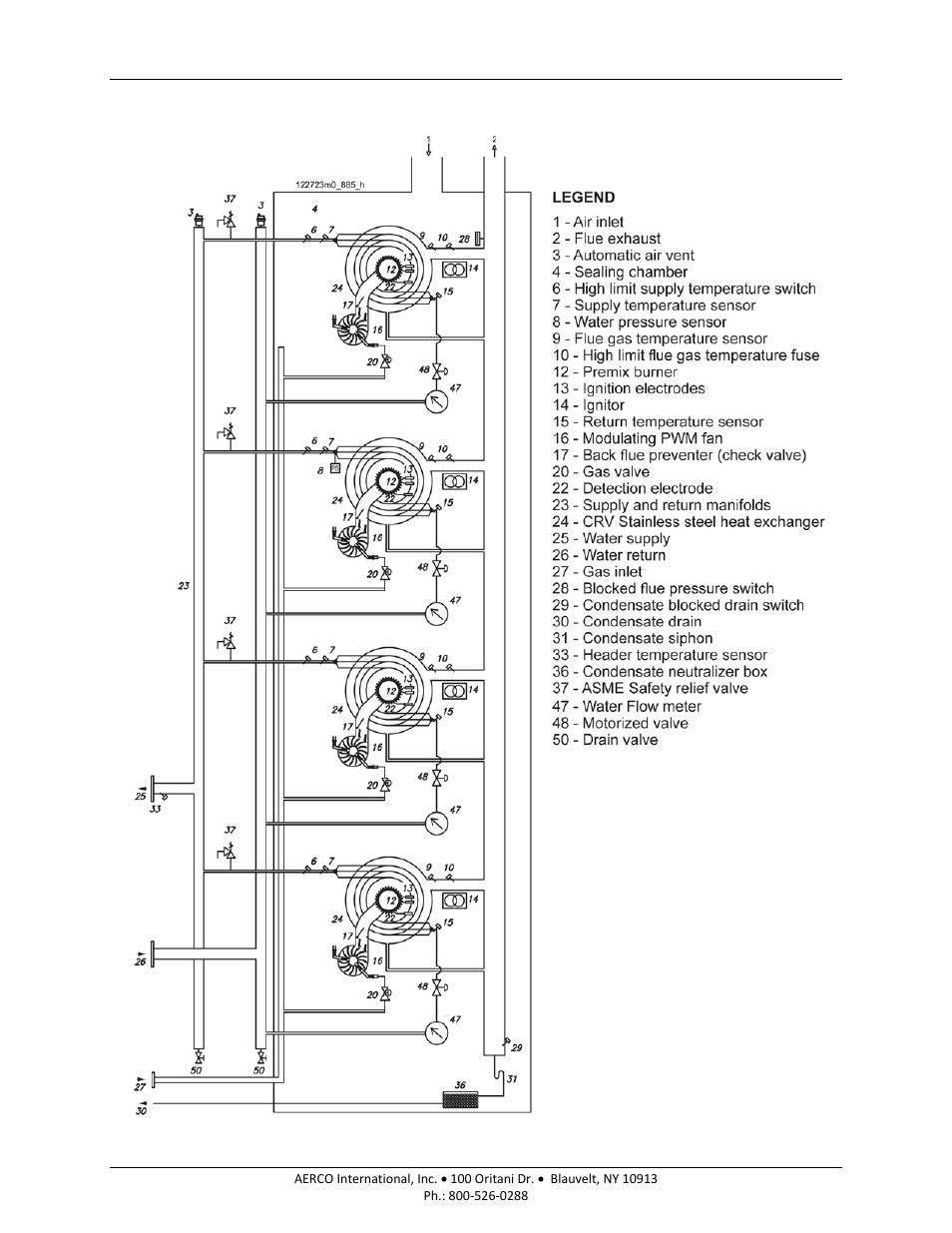 3 am1000 functional schematic, Am series boilers and water heaters | AERCO AM Series Boiler User Manual User Manual | Page 24 / 156