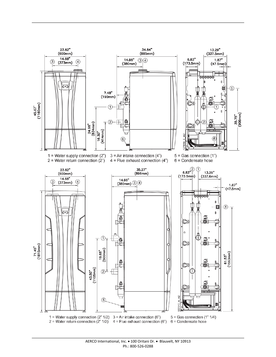 11 supply and return piping - boilers, Am series boilers and water heaters | AERCO AM Series Boiler User Manual User Manual | Page 34 / 156