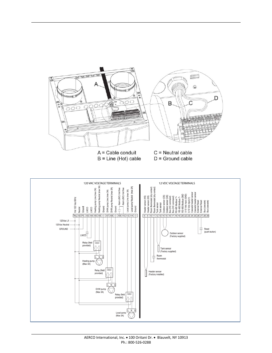 14 electrical connections, Am series boilers and water heaters | AERCO AM Series Boiler User Manual User Manual | Page 52 / 156