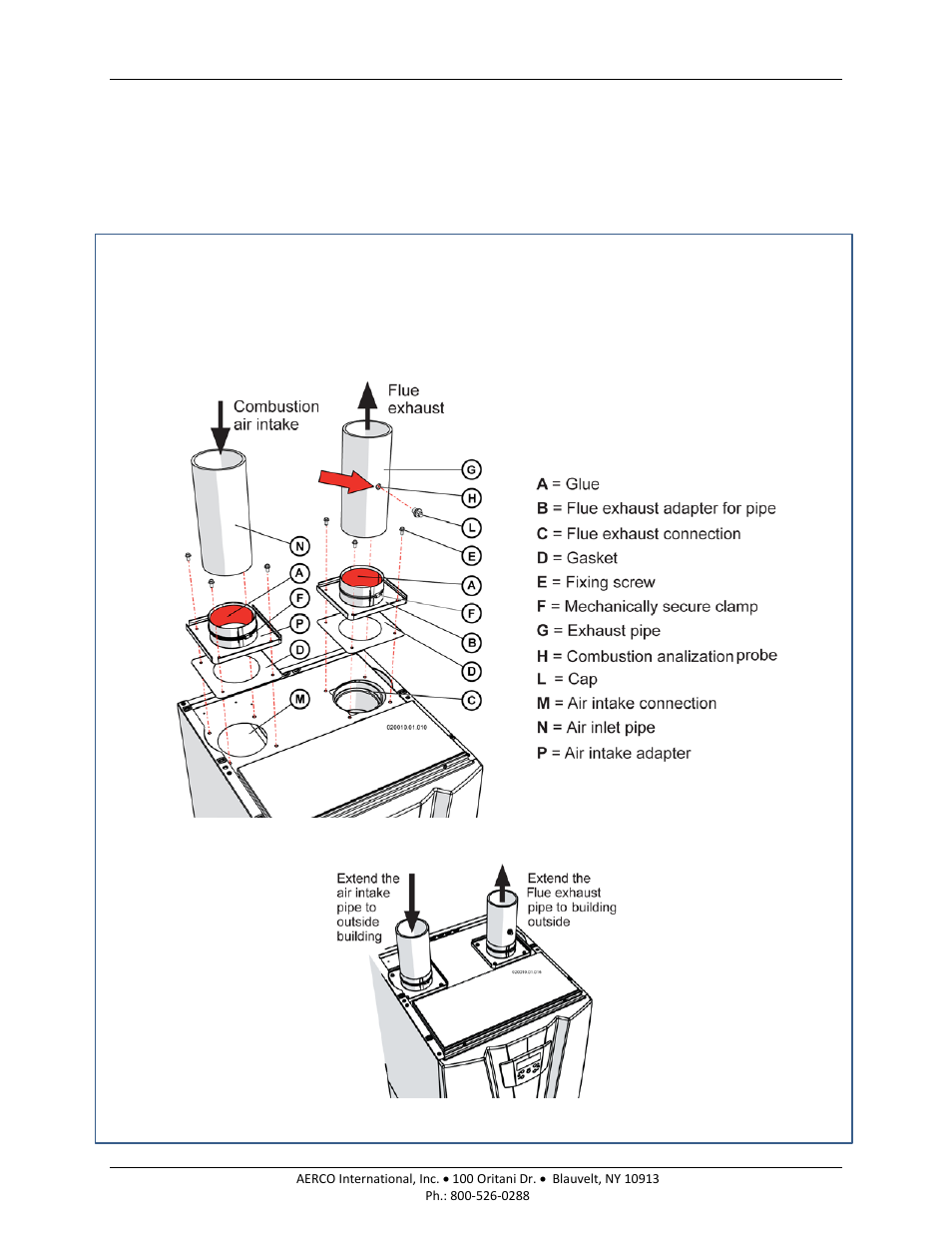 3 air intake and vent starter pieces, Am series boilers and water heaters | AERCO AM Series Boiler User Manual User Manual | Page 65 / 156