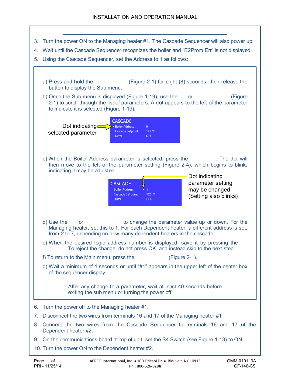 Am series cascade sequencer | AERCO AM Series Boiler Cascade Sequencer Controller User Manual | Page 16 / 26