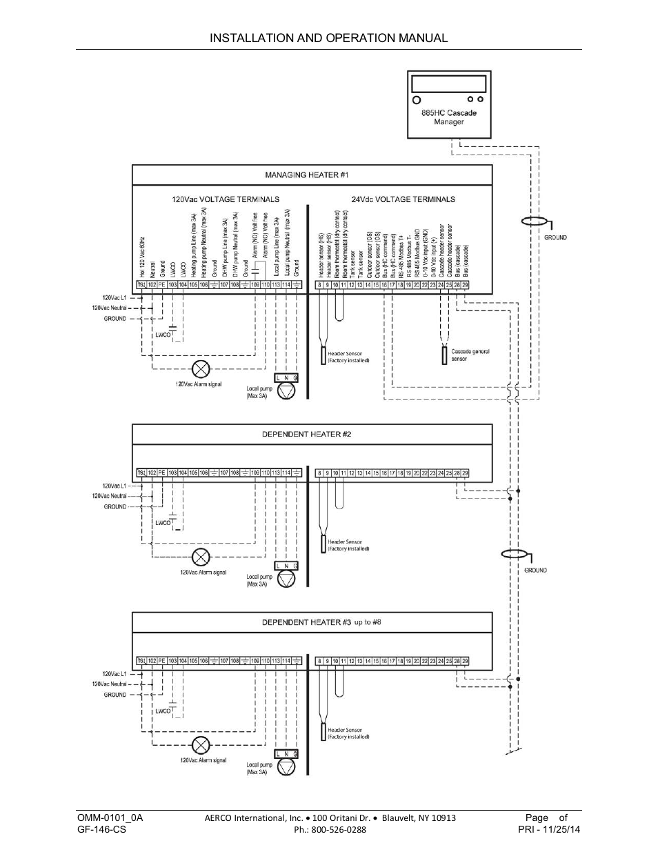 Am series cascade sequencer | AERCO AM Series Boiler Cascade Sequencer Controller User Manual | Page 7 / 26