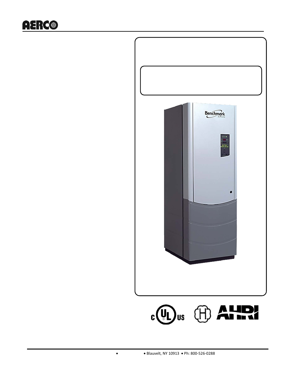 AERCO BMK 1.5 LN October 2012 User Manual | 166 pages
