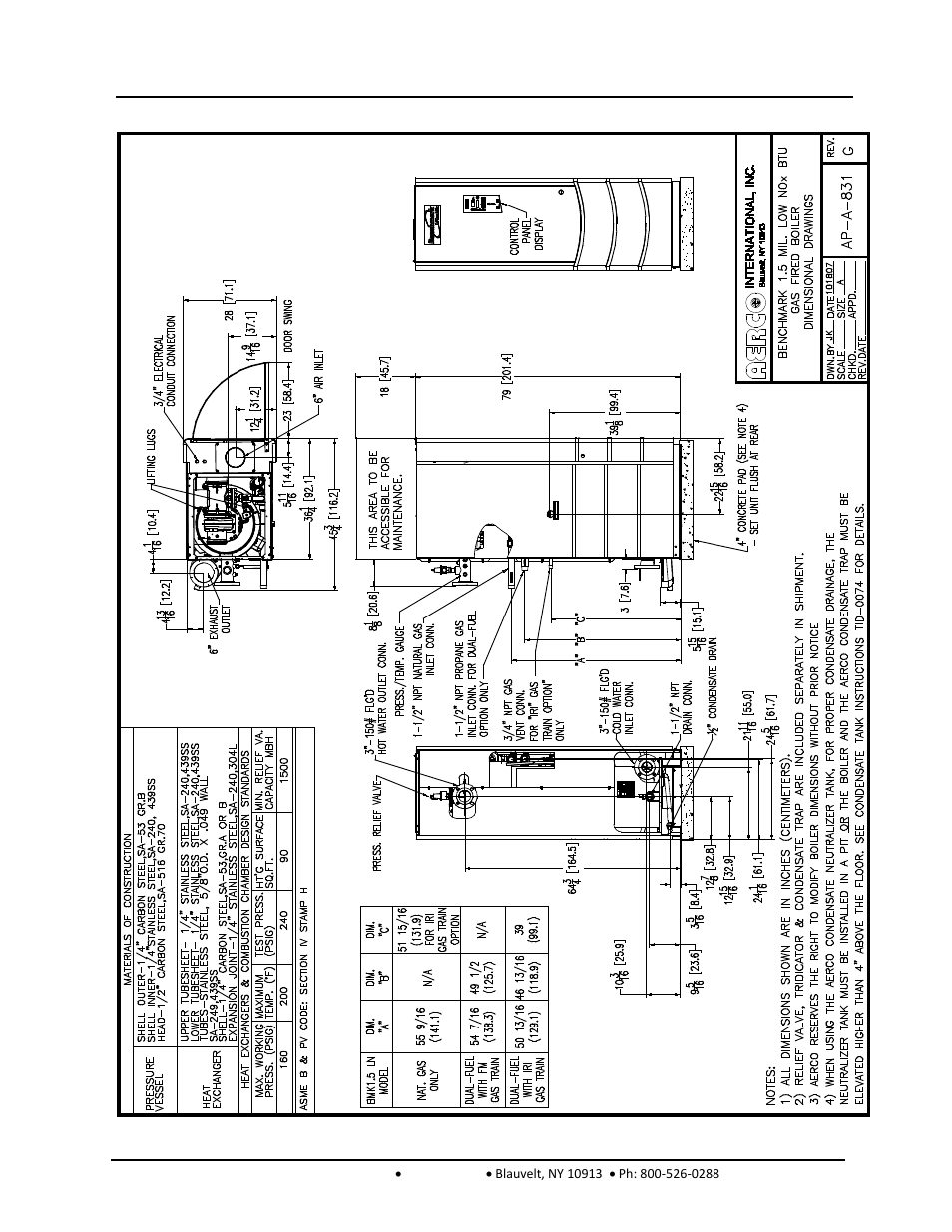 Benchmark 2.0ln low nox boiler, Gf-120 | AERCO BMK 1.5 LN October 2012 User Manual | Page 130 / 166