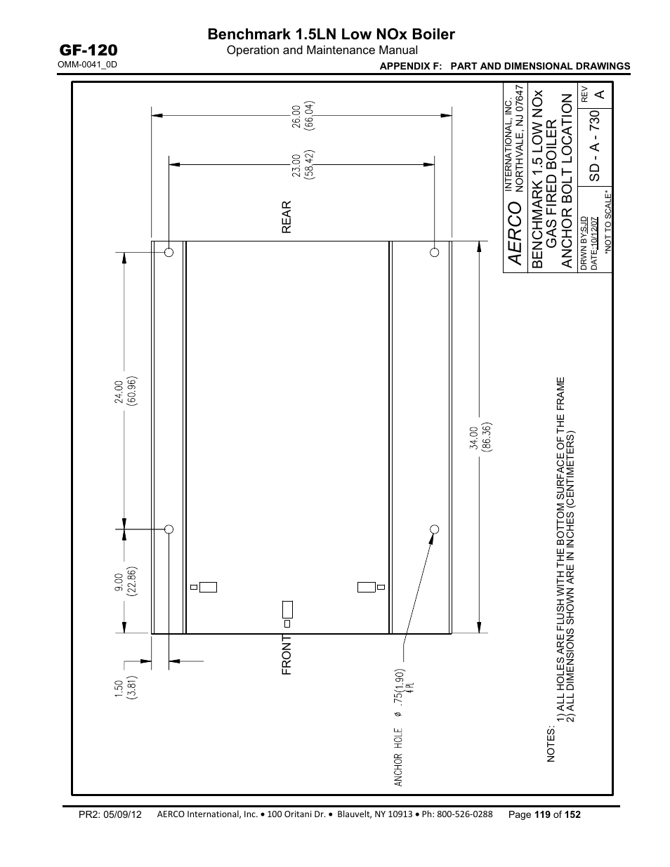 Aerco, Benchmark 1.5ln low nox boiler, Gf-120 | AERCO BMK 1.5 LN July 2011 User Manual | Page 119 / 152