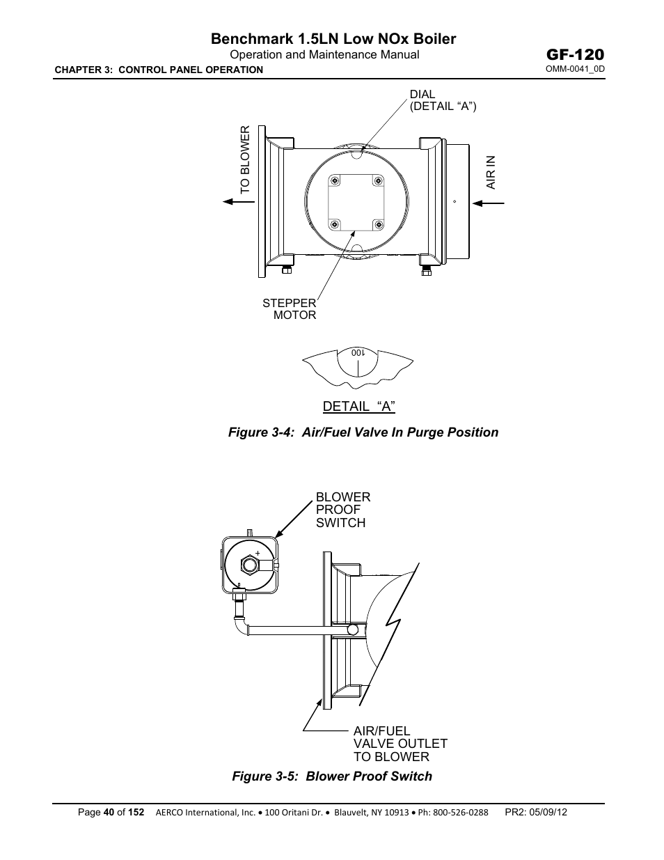 Benchmark 1.5ln low nox boiler, Gf-120 | AERCO BMK 1.5 LN July 2011 User Manual | Page 40 / 152