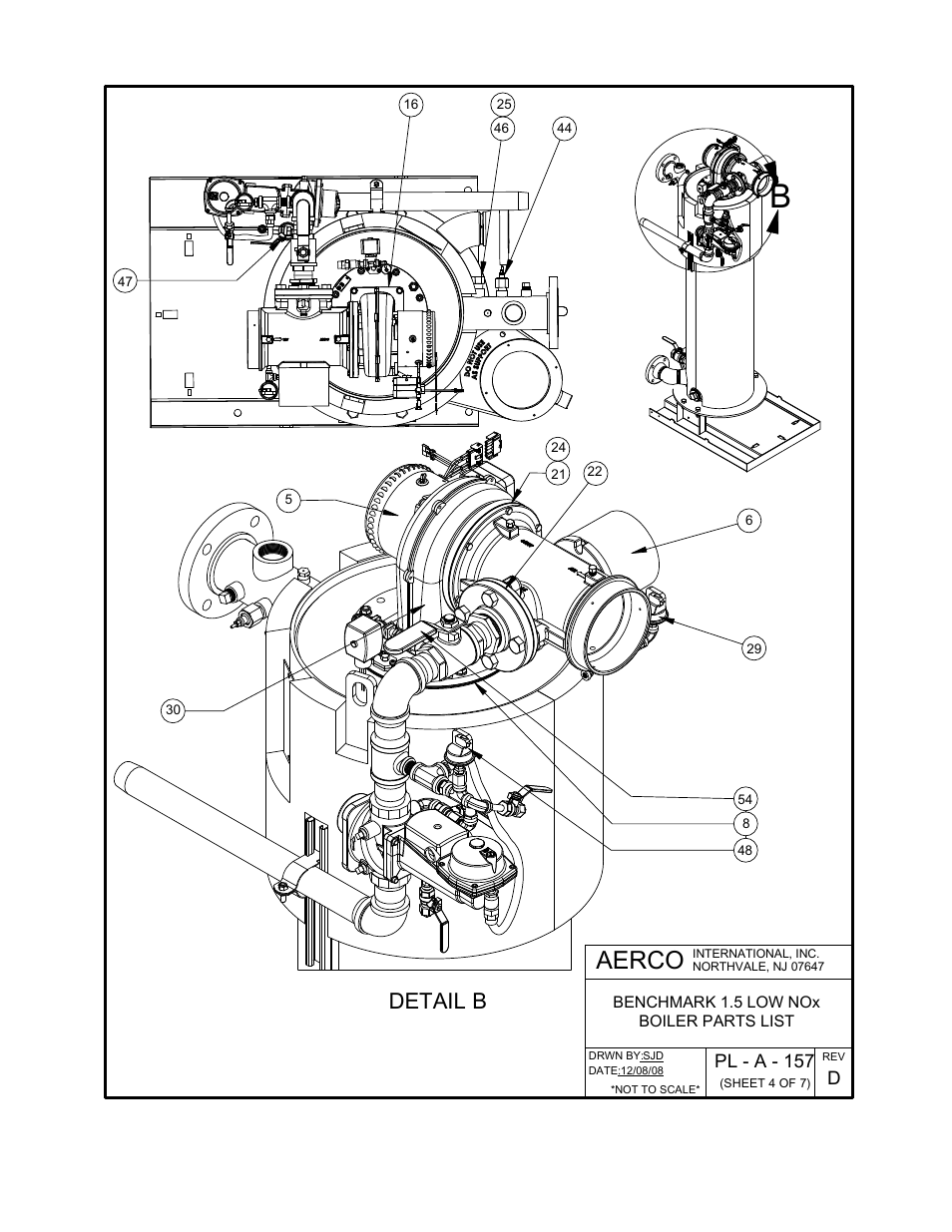 Aerco, Detail b, Appendix f | AERCO BMK 1.5 LN June 2010 User Manual | Page 101 / 123