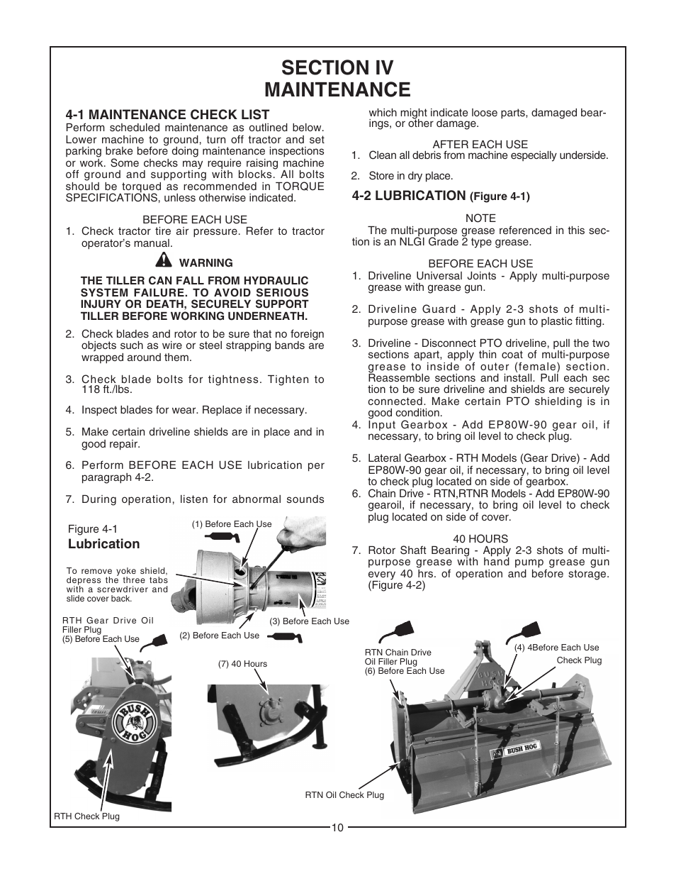 Bush Hog RTN User Manual | Page 12 / 20