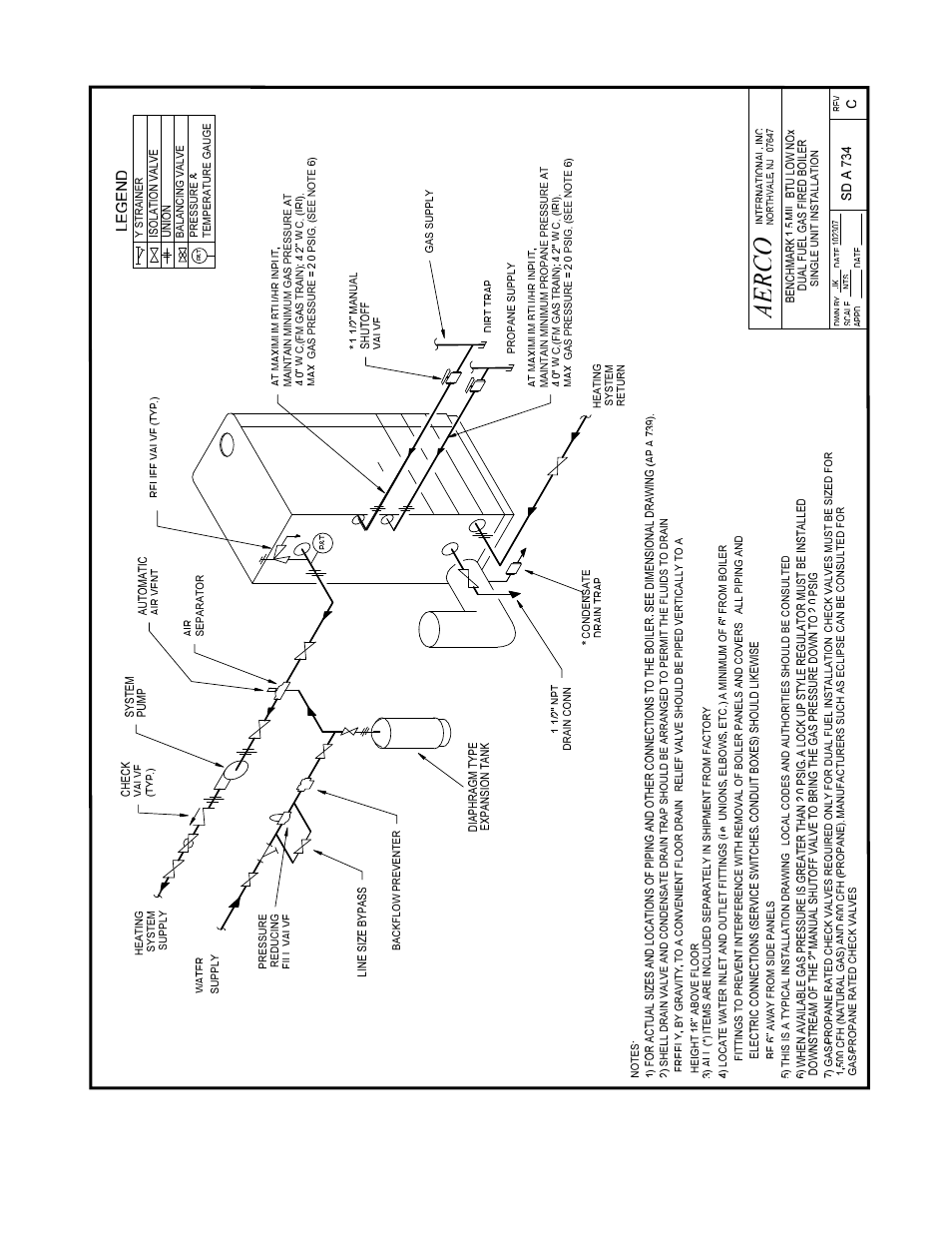 Appendix g - piping drawings | AERCO BMK 1.5 LN Dual Fuel June 2010 User Manual | Page 113 / 139